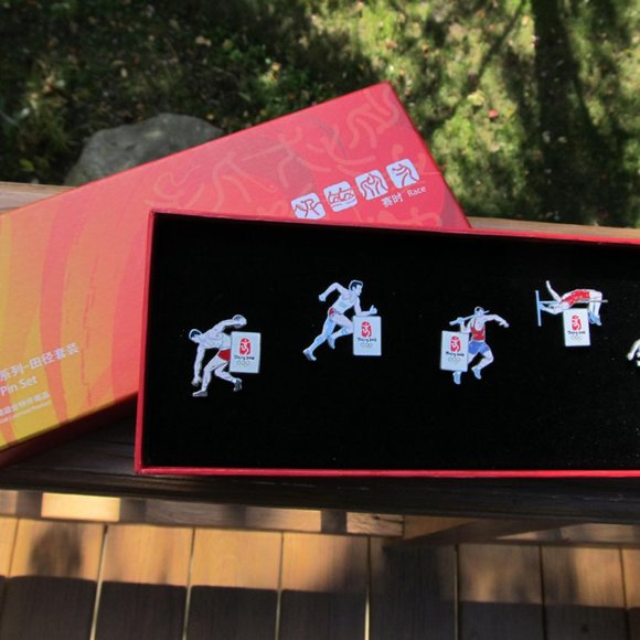 2008 Beijing Olympic Track & Field Pin Set in Box - Limited Ed. 02845/20000 - Picture 2 of 9